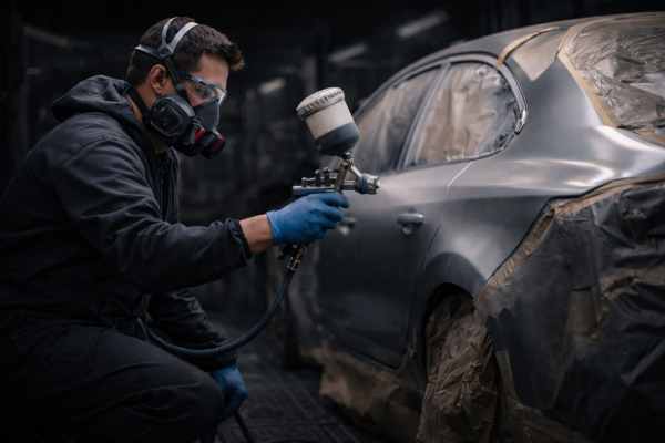 Покраска кузова автомобиля в камере