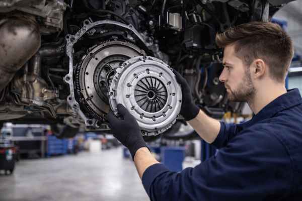 Процесс замены сцепления в автомобиле в автосервисе Вроцлава
