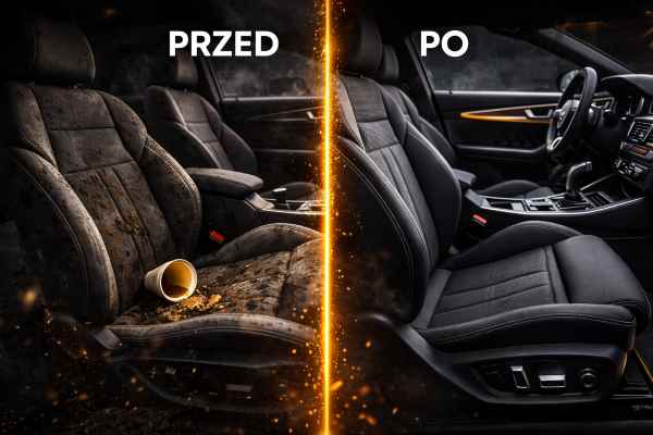 Tapicerka samochodowa przed i po praniu – porównanie efektu czyszczenia