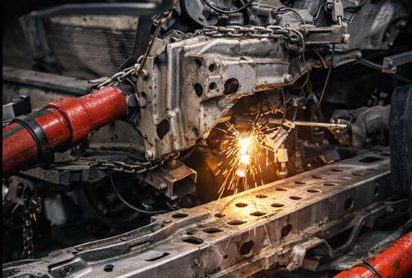 Измерение геометрии кузова автомобиля после ремонта